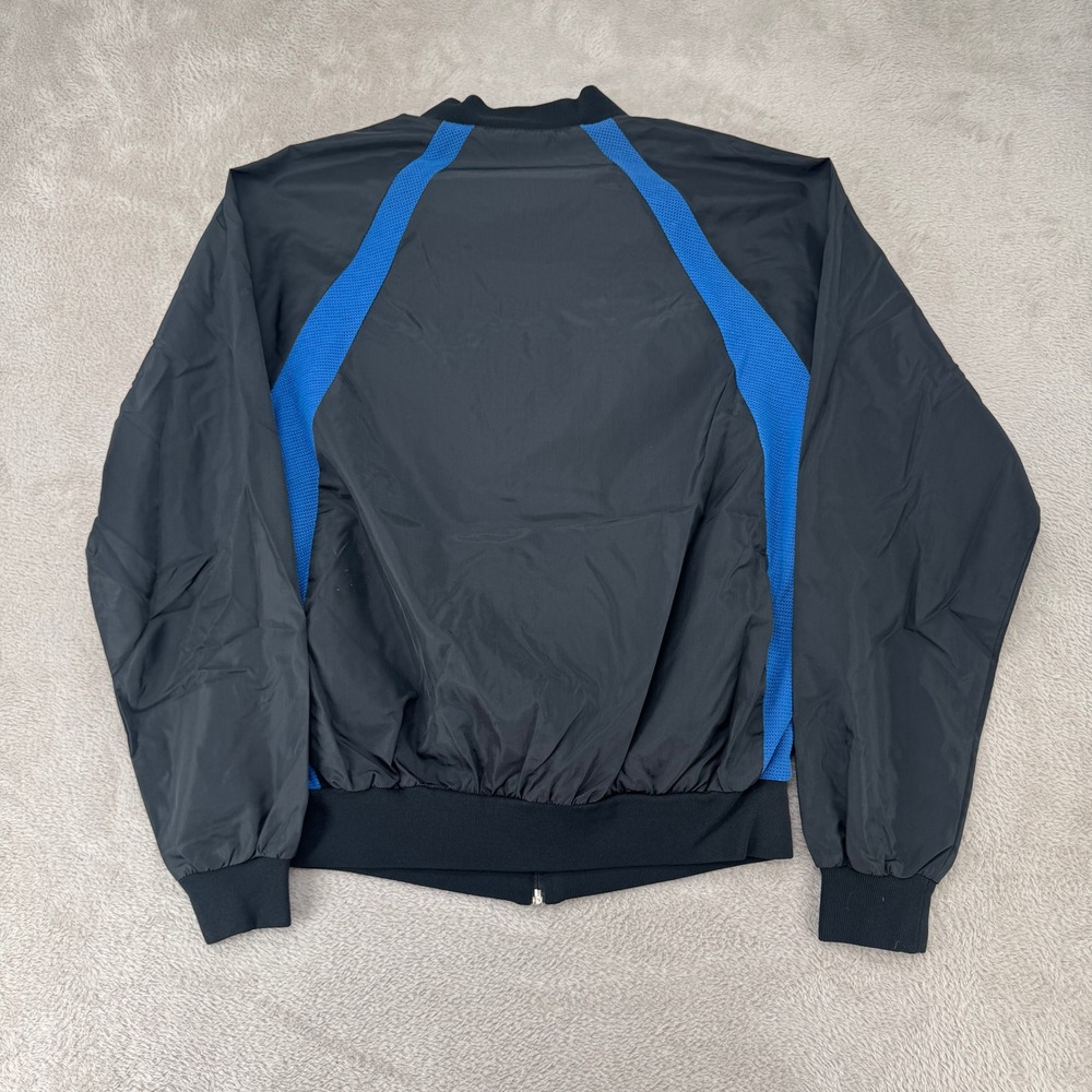 Vintage 80s Nike Air Jordan Bomber Jacket Mens Medium Black Full Zip Nylon - Picture 2 of 6